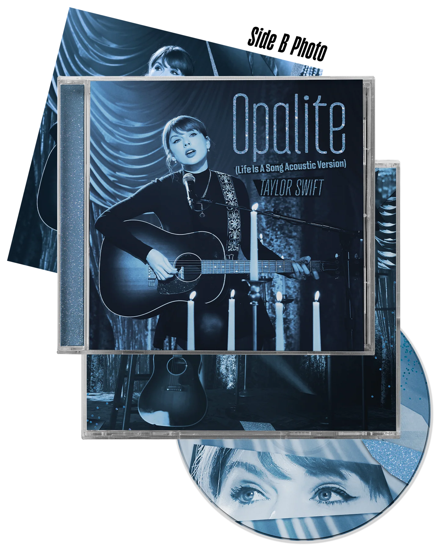 Taylor Swift OPALITE (LIFE IS A SONG ACOUSTIC VERSION) CD SINGLE WITH DOUBLE-SIDED COVER