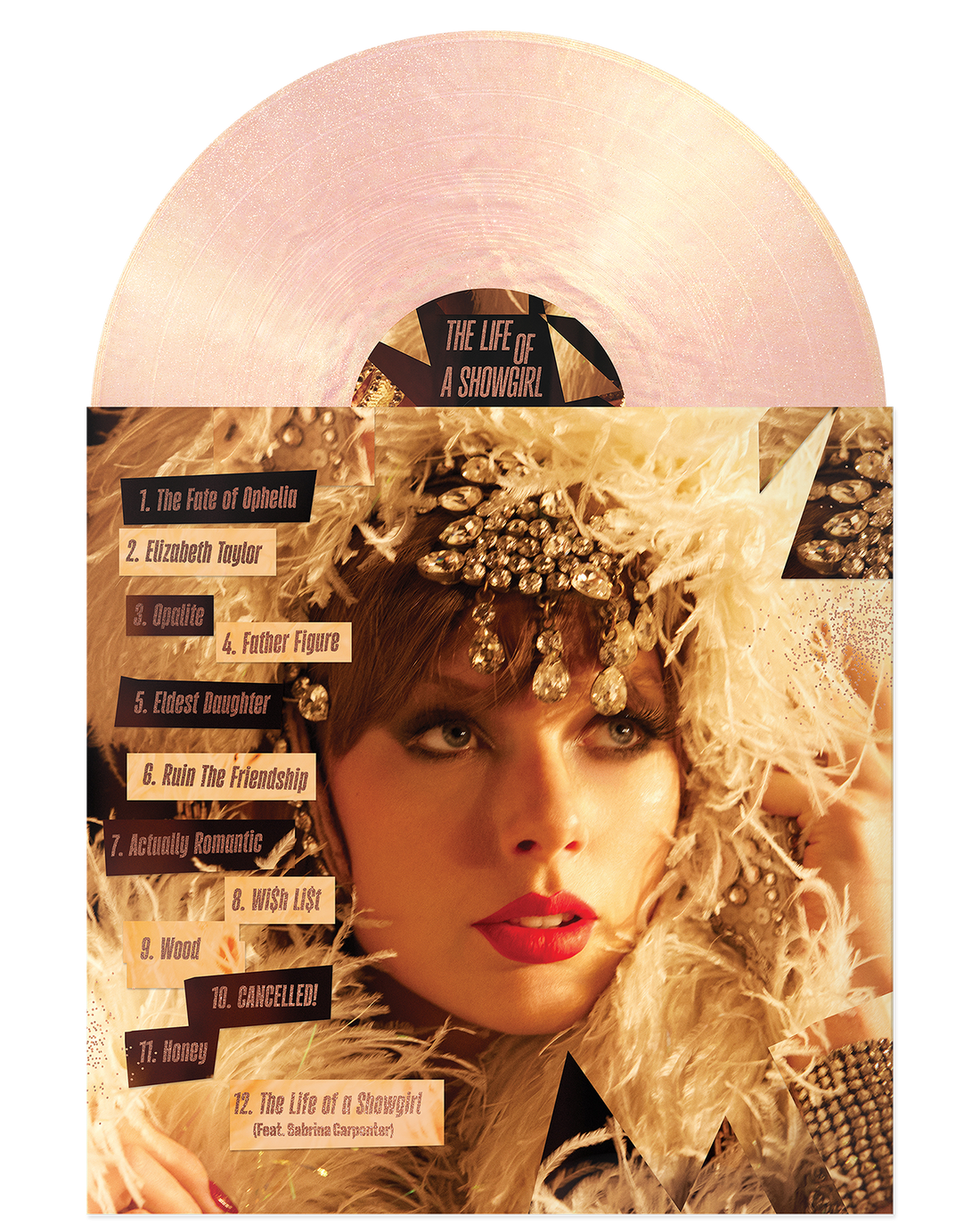 Taylor Swift THE LIFE OF A SHOWGIRL: THE CROWD IS YOUR KING EDITION (SUMMERTIME SPRITZ PINK SHIMMER VINYL) Use code: FREESHIPPING at Checkout Two orders or more low stock