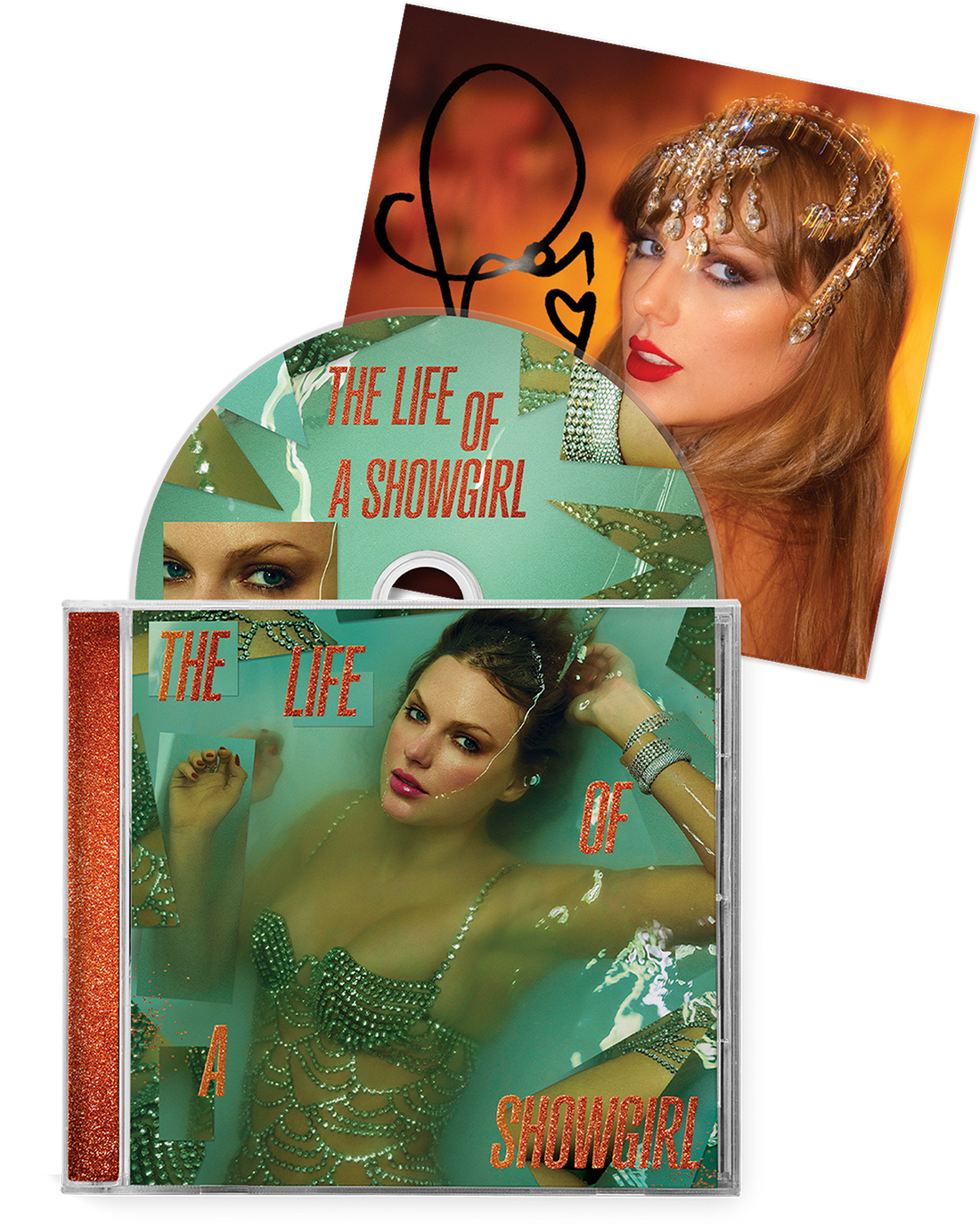 Taylor Swift THE LIFE OF A SHOWGIRL CD + HAND SIGNED PHOTO 1 Use code: FREESHIPPING at Checkout Two orders or more Pre-order