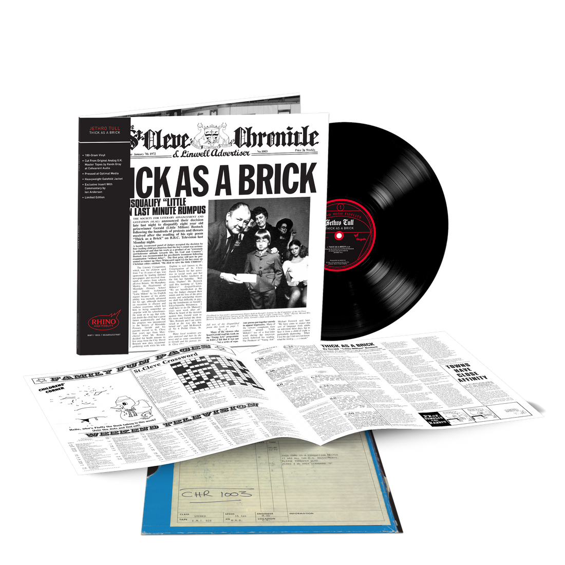 JETHRO TULL Thick as a brick (Rhino High Fidelity) Numbered Limited edition Vinyl Use code: FREESHIPPING at Checkout Two Orders or More UK Only)