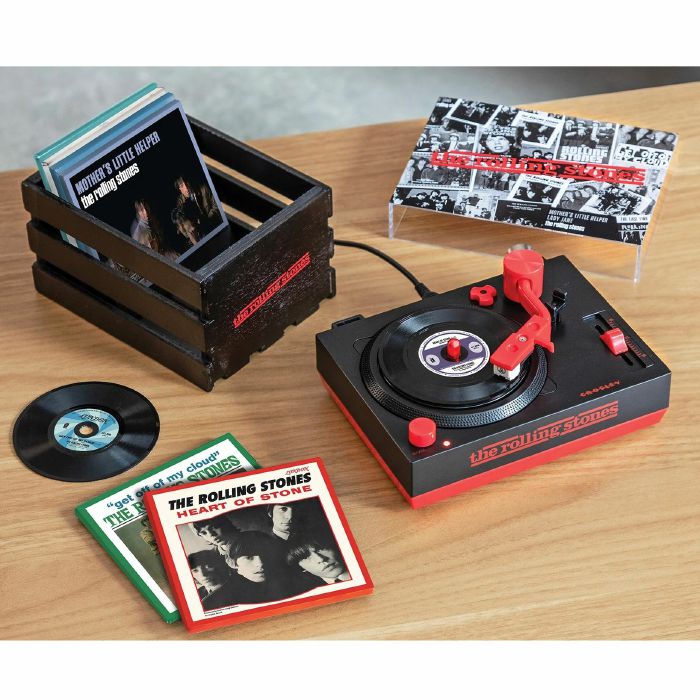 Rolling Stones 3-Inch Mini Record Player With Case (Black) RSD EXC Turntable
