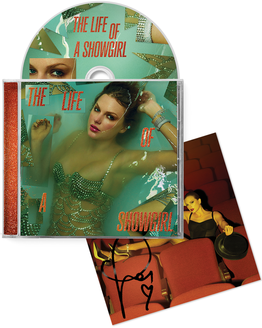 Taylor Swift THE LIFE OF A SHOWGIRL CD + HAND SIGNED PHOTO 4 Use code: FREESHIPPING at Checkout Two orders or more Pre-order