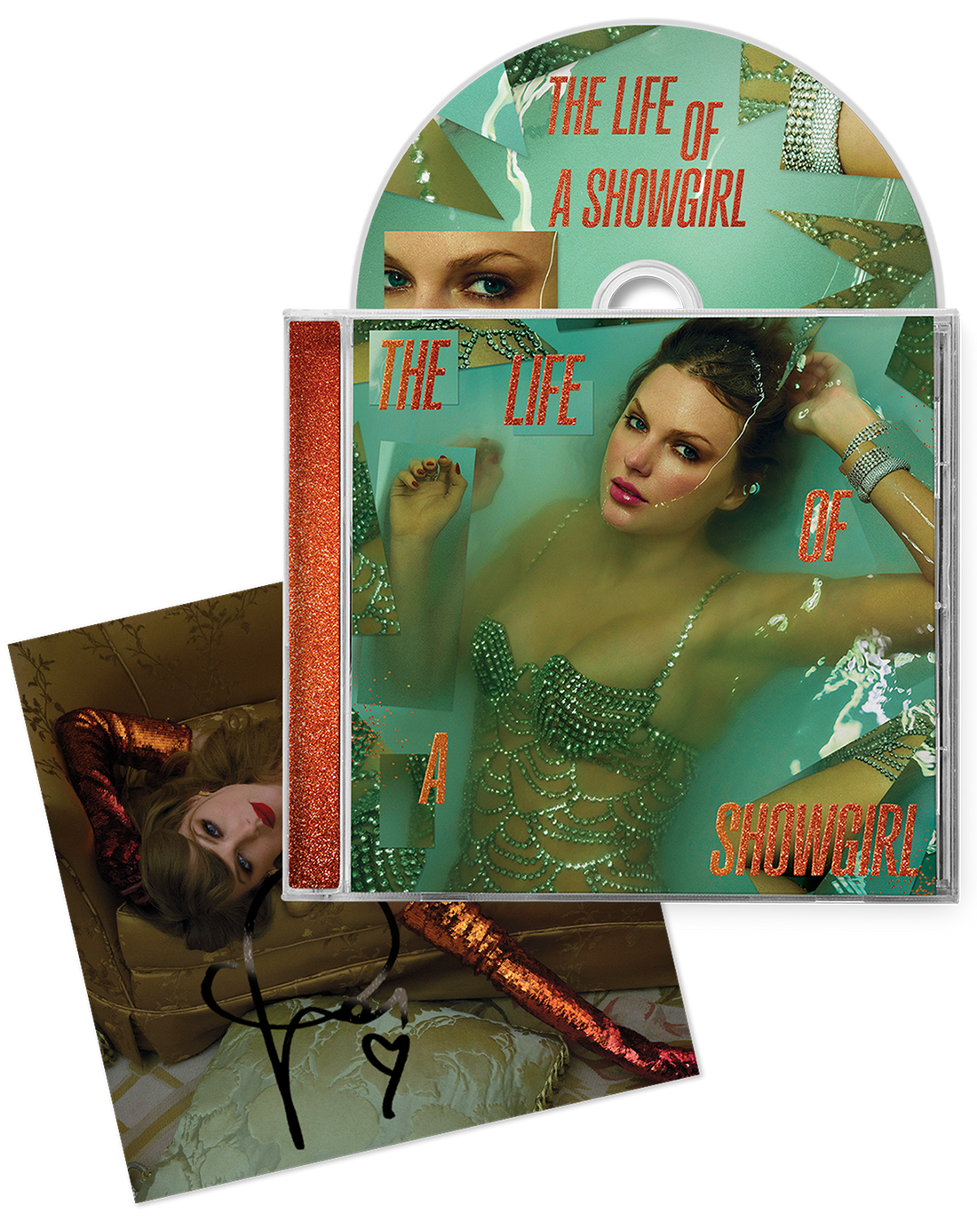 Taylor Swift THE LIFE OF A SHOWGIRL CD + HAND SIGNED PHOTO 2 Use code: FREESHIPPING at Checkout Two orders or more Pre-order
