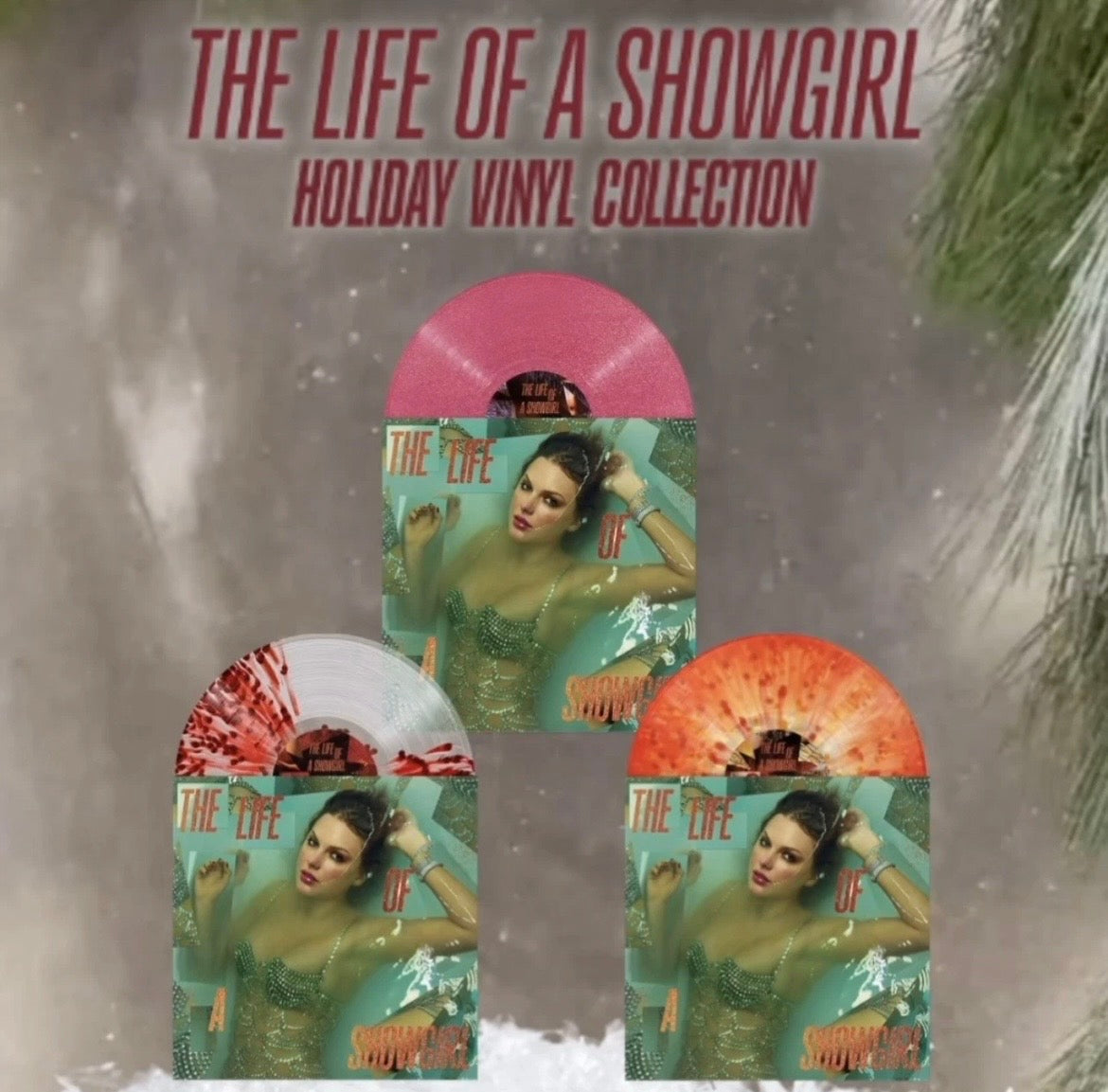Taylor Swift The Life Of A Showgirl Holiday Collection vinyl records Pre-Order limited stock