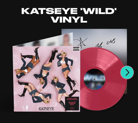 KATSEYE "WILD" STORE EXCLUSIVE CRIMSON VINYL LP Signed (Use code: FREESHIPPING at Checkout Two Orders or More UK Only) pre-order