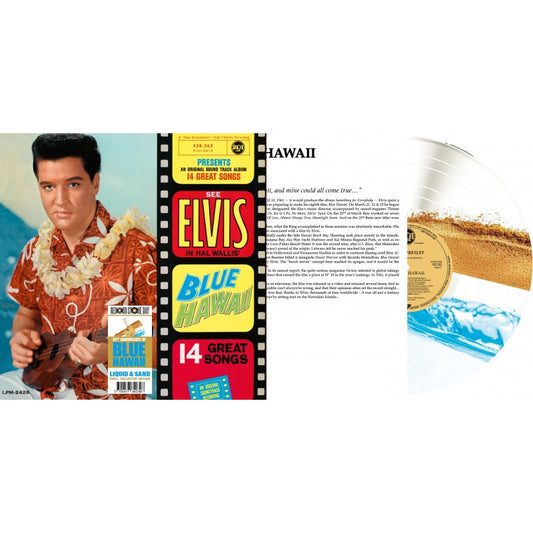 Elvis Presley - Blue Hawaii - 1LP -Liquid-Filled Vinyl – Blue Liquid & Sand [RSD 2026] (Use code: FREESHIPPING at Checkout Two Orders or More UK Only) low stock
