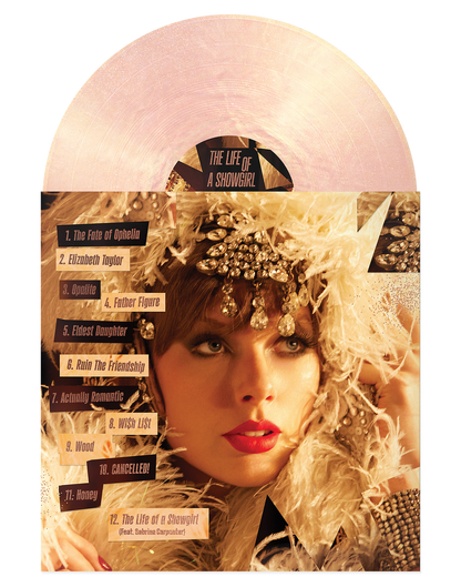 Taylor Swift THE LIFE OF A SHOWGIRL: THE CROWD IS YOUR KING EDITION (SUMMERTIME SPRITZ PINK SHIMMER VINYL) Use code: FREESHIPPING at Checkout Two orders or more low stock