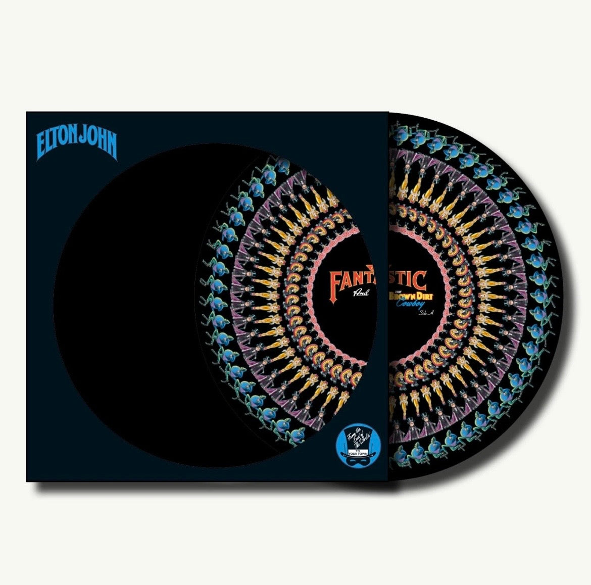 ELTON JOHN CAPTAIN FANTASTIC AND THE BROWN DIRT COWBOY Zoetrope picture disc blood records LP use code (FREESHIPPING at Checkout Two Orders or More UK Only)