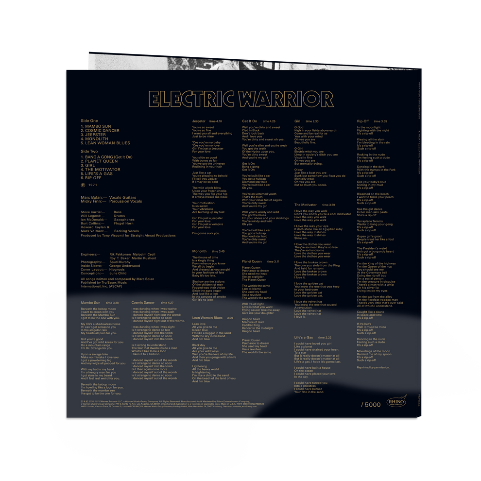 T. Rex Electric Warrior (Rhino High Fidelity) use code (FREESHIPPING at Checkout Two Orders or More UK Only) Pre-Order