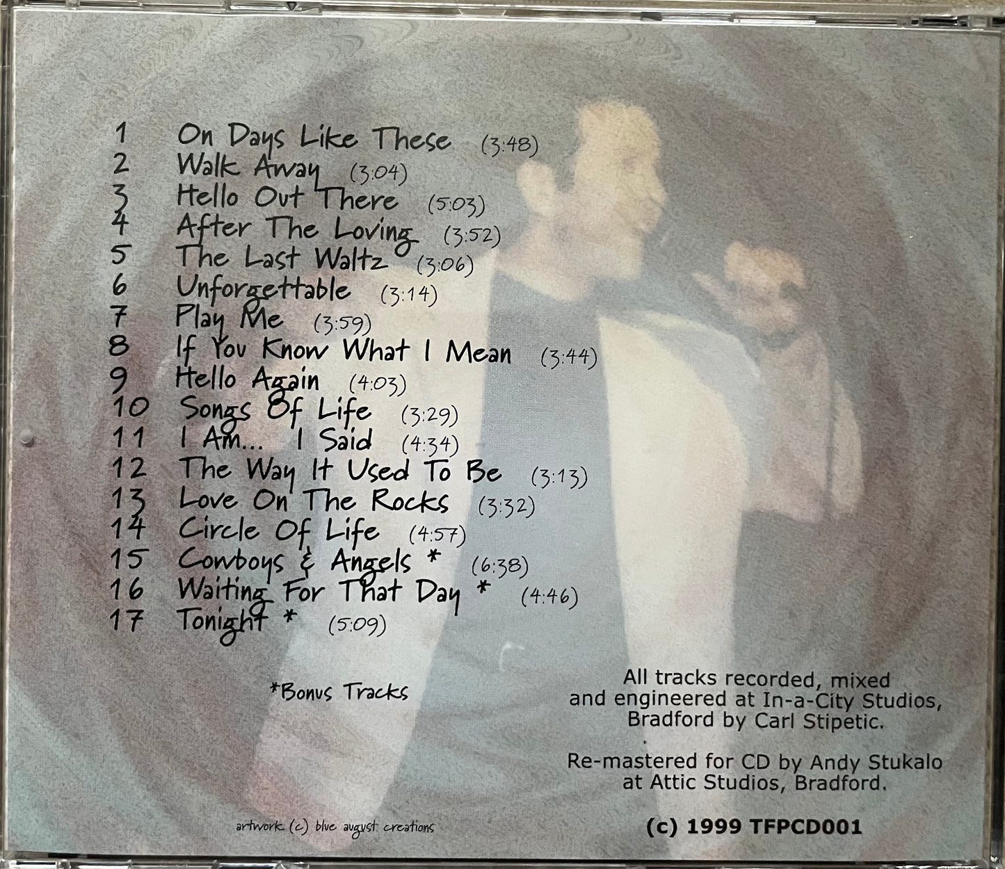 Tony Pensavalle on days like these CD (Use code: FREESHIPPING at Checkout Two Orders or More UK Only)