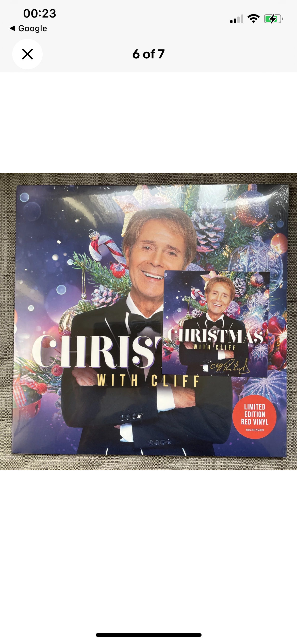 Christmas with Cliff RED Limited Edition Red LP vinyl With SIGNED art card (Use code: FREESHIPPING at Checkout Two Orders or More UK Only)