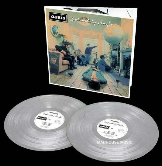 OASIS Definitely Maybe 2LP Limited Edition 25th Anniversary SILVER COLOURED vinyl (Use code: FREESHIPPING at Checkout Two Orders or More UK Only)