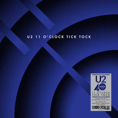 U2 - 11 O'Clock Tick Tock 40th Anniversary Edition transparent blue RSD vinyl Record LP (Use code: FREESHIPPING at Checkout Two Orders or More UK Only)